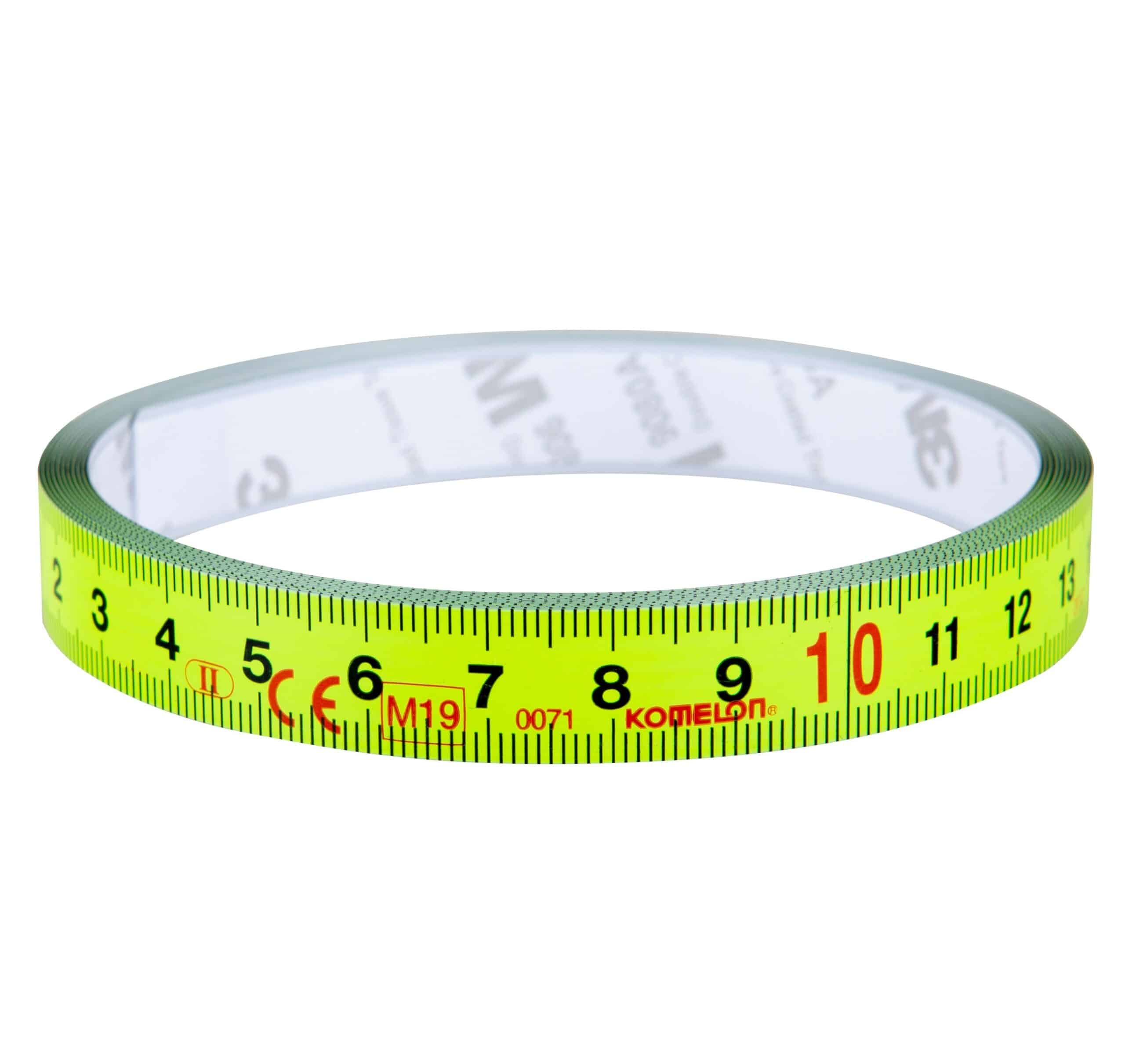 Komelon Hi-Viz vlak meetlint 13mm rechts